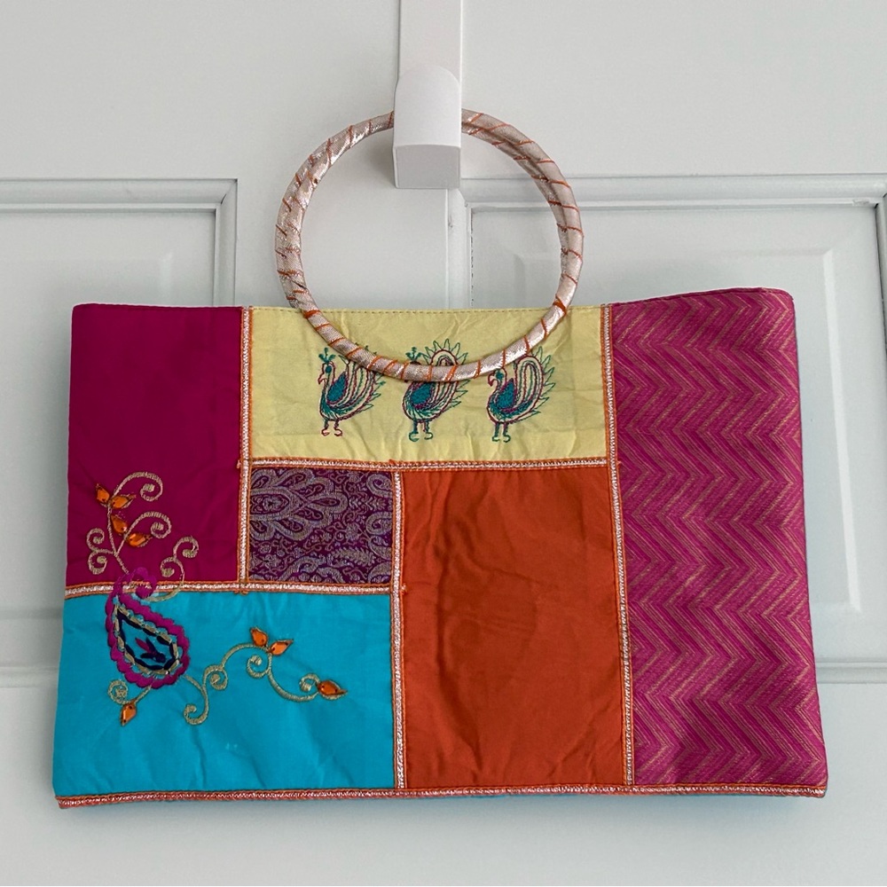Handmade & Handcrafted Patchwork/Embroidered Tote Bag for Women New without Tag